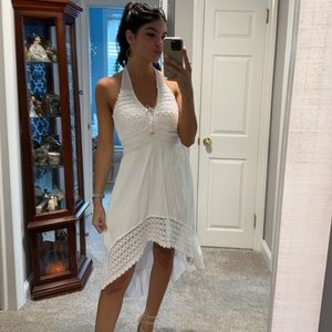 white halter dress